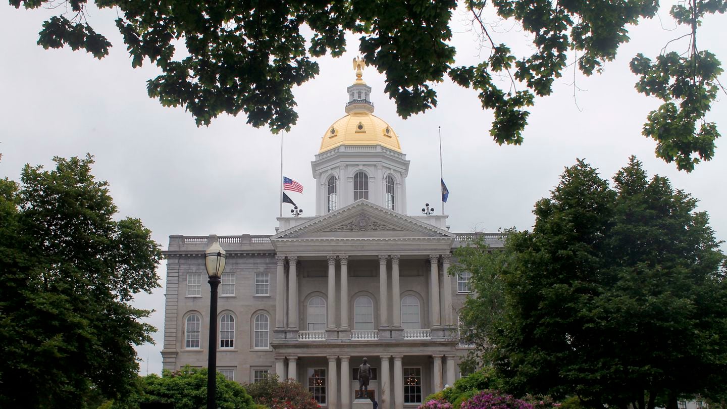 The New Hampshire Statehouse in Concord. House Bill 1205 would apply to students in grades 5 through 12 at public middle and high schools or at private schools that compete against public schools in sports.