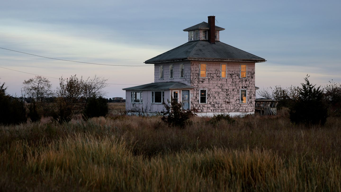 The Pink House, on the causeway to Plum Island