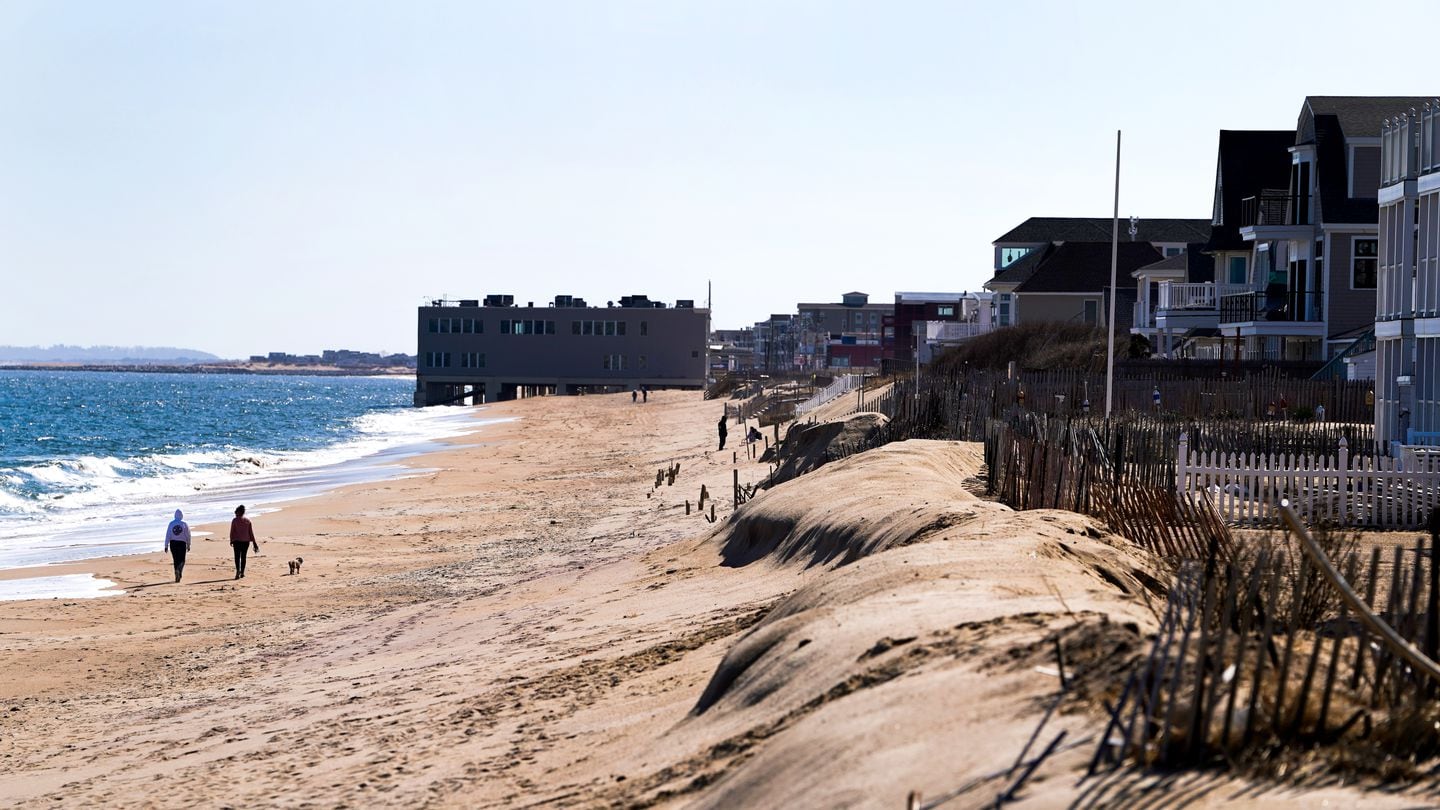 The dunes in front of property owners' homes on Salisbury Beach were destroyed after Sunday's storm washed away almost $300,000 of sand from a privately funded initiative.